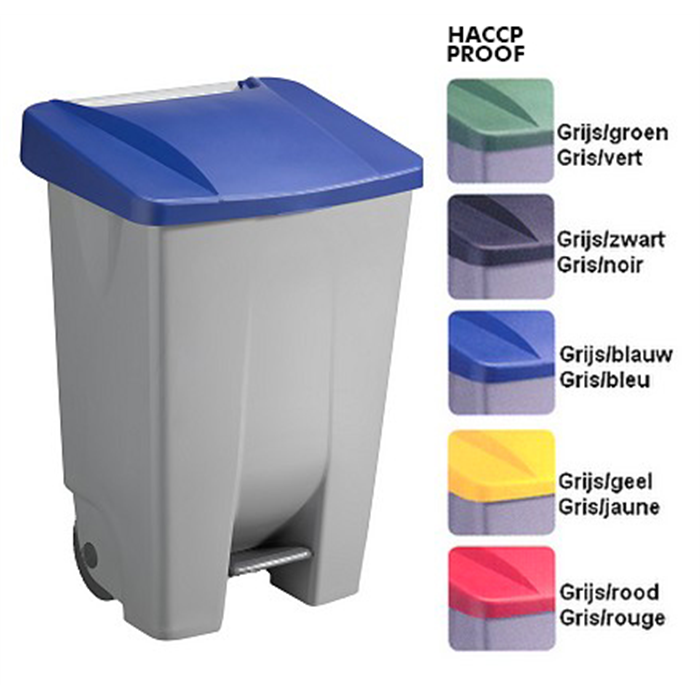 SUNWARE poubelle à roul. 60L gris/bleu Rubrique(Manutention)